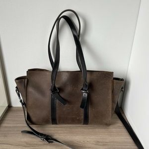Rudsak Brown / Black Handbag Tote Shoulder Leather